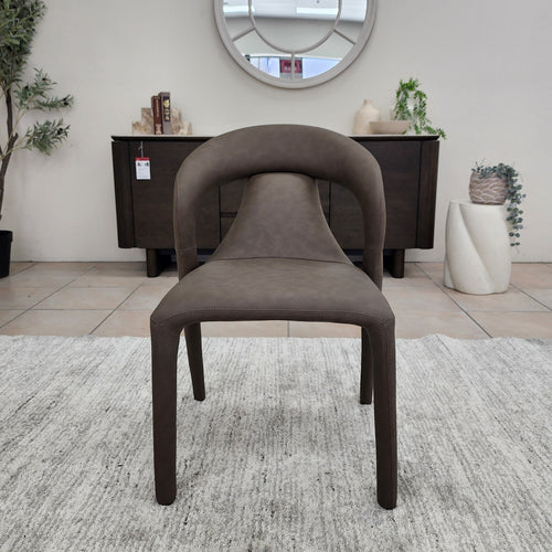 Elena Fully Upholstered Chair In Chocolate