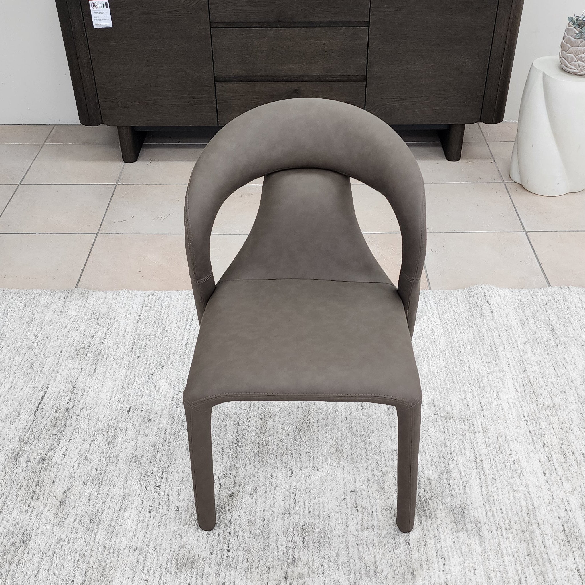 Elena Fully Upholstered Chair In Chocolate