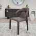 Elena Fully Upholstered Chair In Chocolate