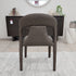 Elena Fully Upholstered Chair In Chocolate