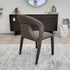 Elena Fully Upholstered Chair In Chocolate