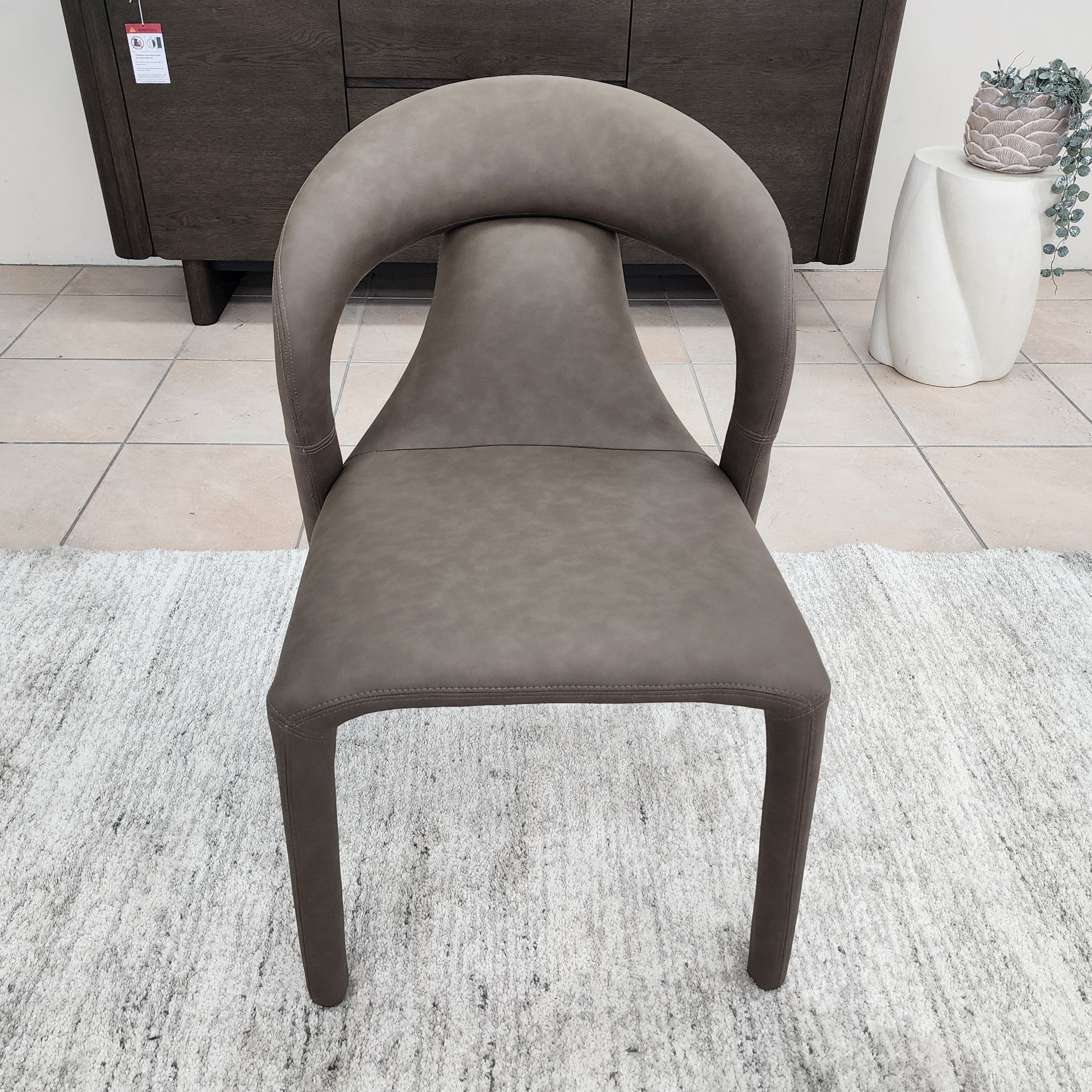 Elena Fully Upholstered Chair In Chocolate