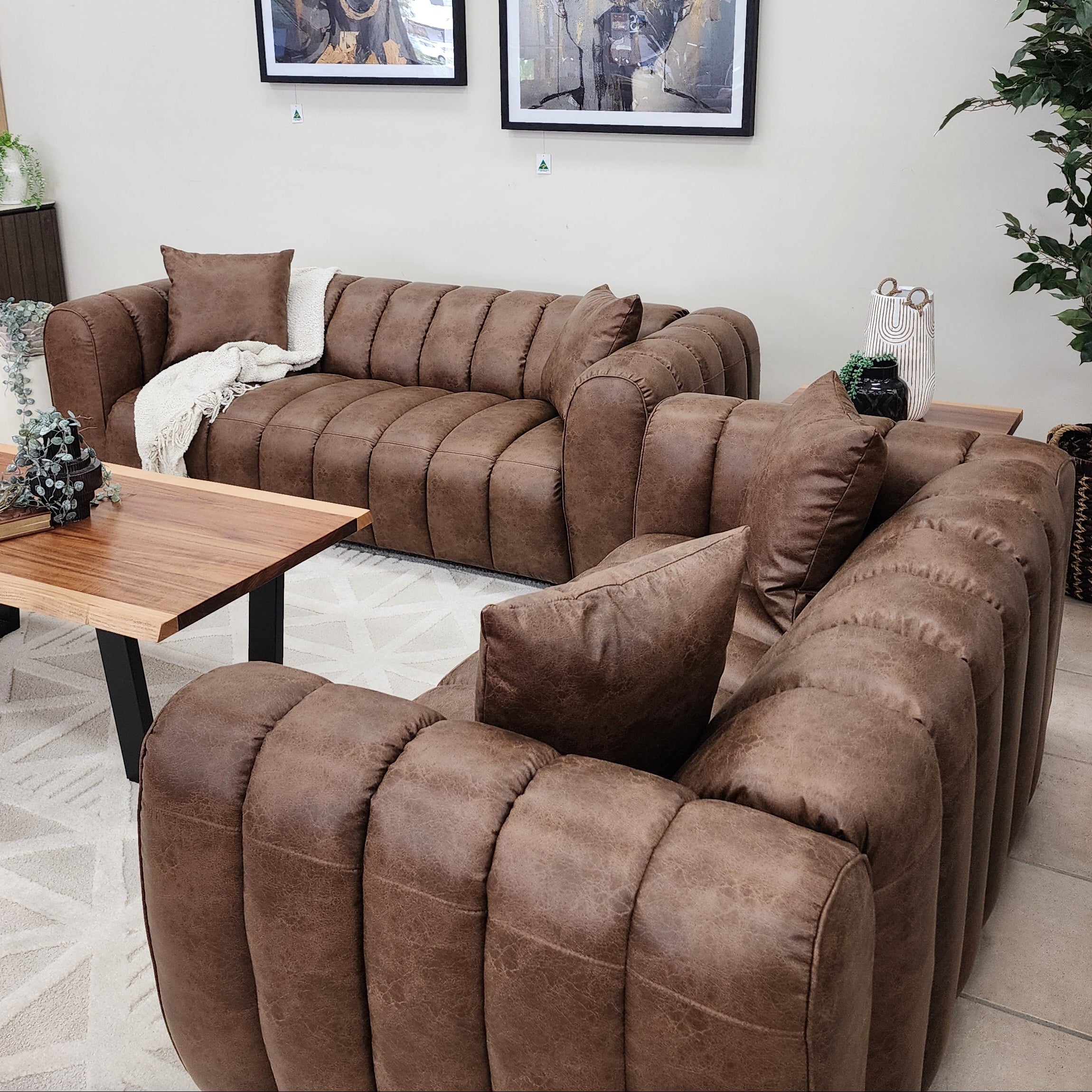 Harvey 3+2 Seater Package In Tan