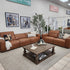 Xander 4+2 Seater Package In Tan 100% Premium Leather With Electric Motion