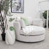 Oversized Cloud Soft Cuddle Chair In Natural Upholstery