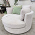 Oversized Cloud Soft Cuddle Chair In Natural Upholstery
