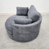 Oversized Cloud Soft Cuddle Chair In Grey Upholstery