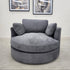 Oversized Cloud Soft Cuddle Chair In Grey Upholstery