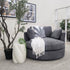 Oversized Cloud Soft Cuddle Chair In Grey Upholstery