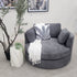 Oversized Cloud Soft Cuddle Chair In Grey Upholstery