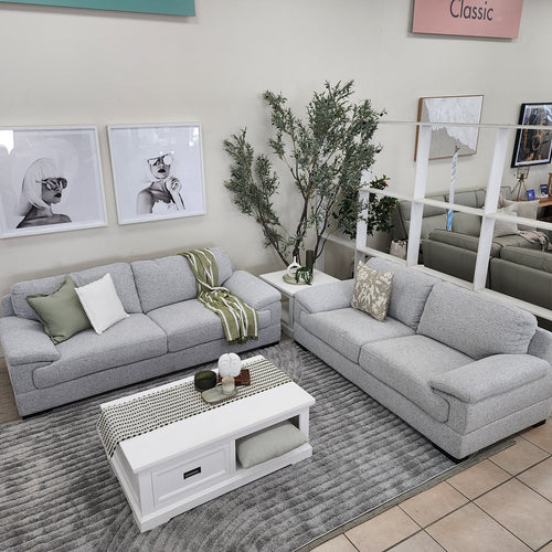 Antonio 3+2 Sofa Package In Light Grey