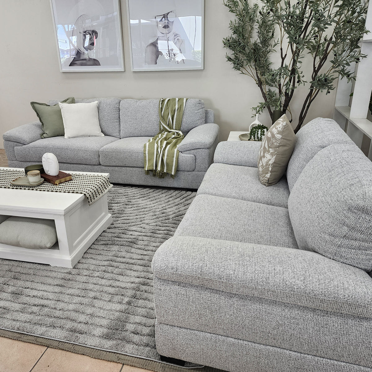 Antonio 3+2 Sofa Package In Light Grey