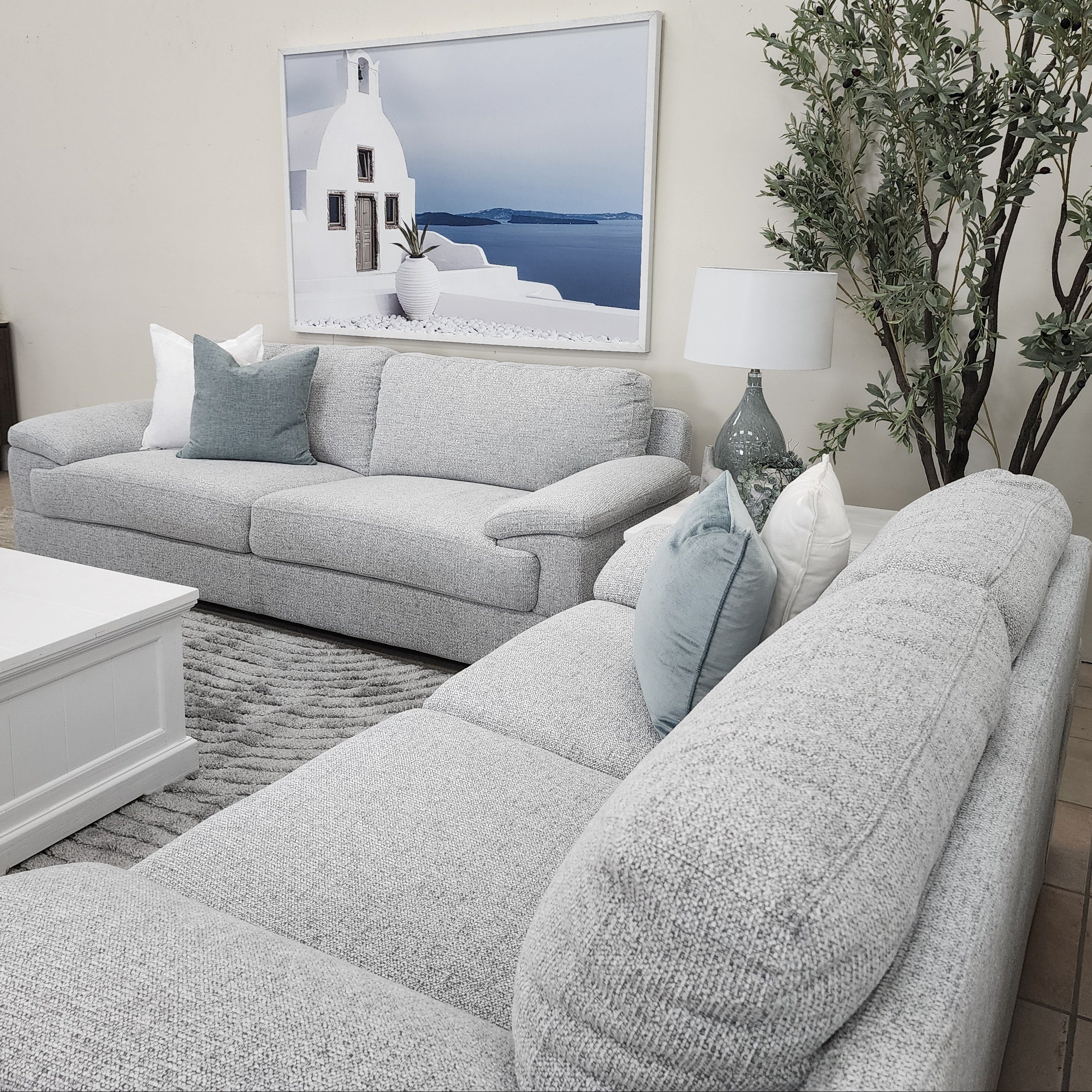 Antonio 3+2 Sofa Package In Light Grey