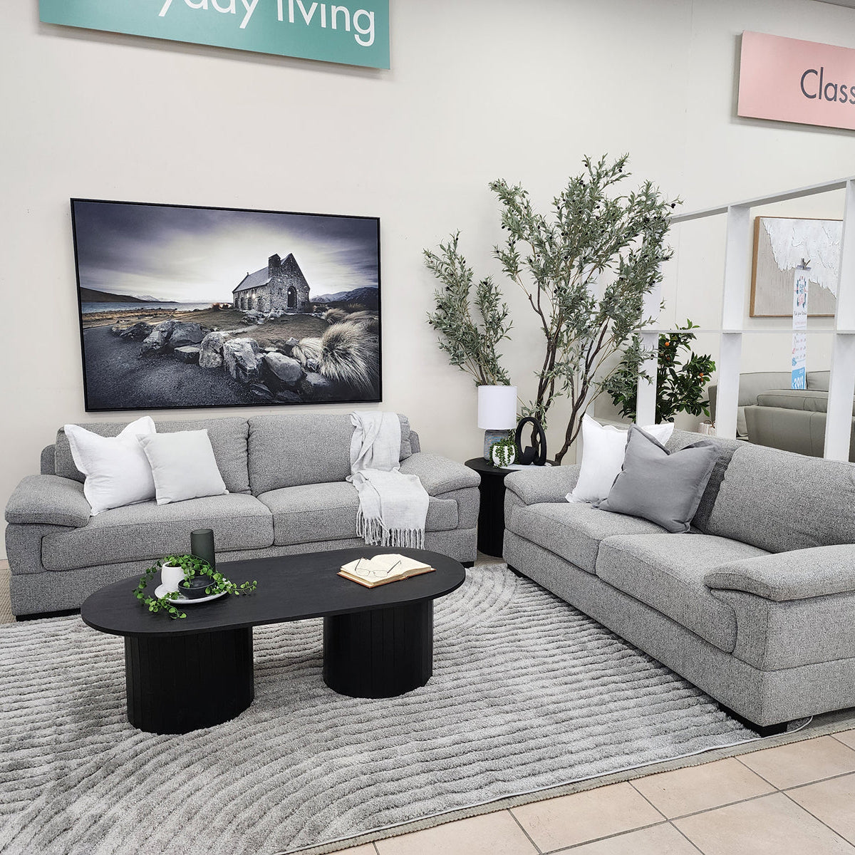 Antonio 3+2 Sofa Package In Nickel Grey