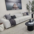 Calabria 4  Seater Dual Electric Recliners In Soft Grey
