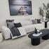 Calabria 4  Seater Dual Electric Recliners In Soft Grey