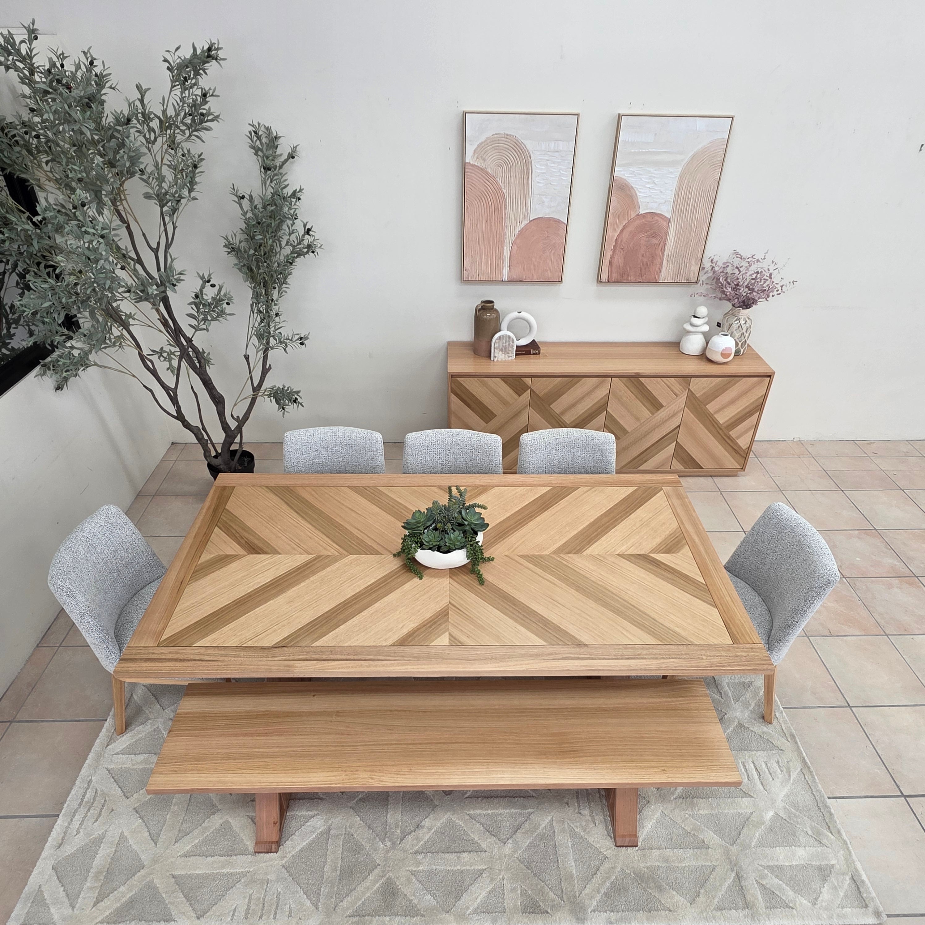 Southport 7 Piece 2.1m Dining Package with Bench