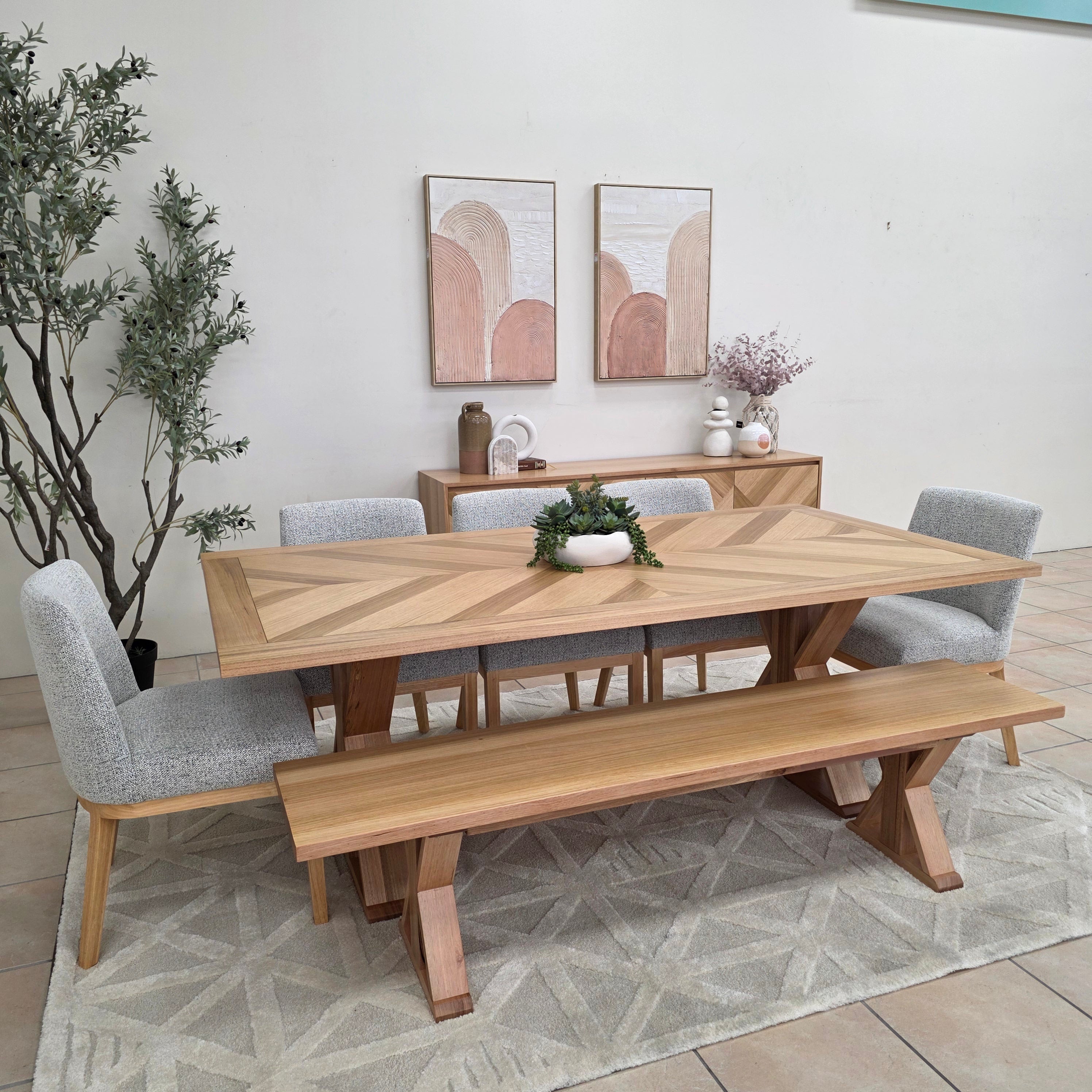 Southport 7 Piece 2.1m Dining Package with Bench