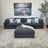 Savannah Cloud Soft Oversized 4 Seater With Ottoman In Charcoal