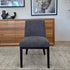 Ginko Dining Chair With Black Frame In Charcoal Milan Fabric