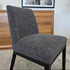Ginko Dining Chair With Black Frame In Charcoal Milan Fabric