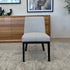 Ginko Dining Chair With Black Leg in Milan Salt and Pepper