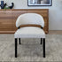 Layton Dining Chair With Black Leg & Natural Upholstery