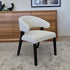 Layton Dining Chair With Black Leg & Natural Upholstery