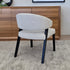 Layton Dining Chair With Black Leg & Natural Upholstery