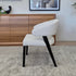 Layton Dining Chair With Black Leg & Natural Upholstery