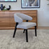 Layton Dining Chair With Black Leg & Grey Upholstery