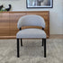 Layton Dining Chair With Black Leg & Grey Upholstery