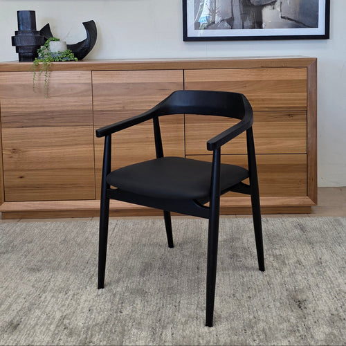 Kayden Dining Chair With Black Frame & Upholstery