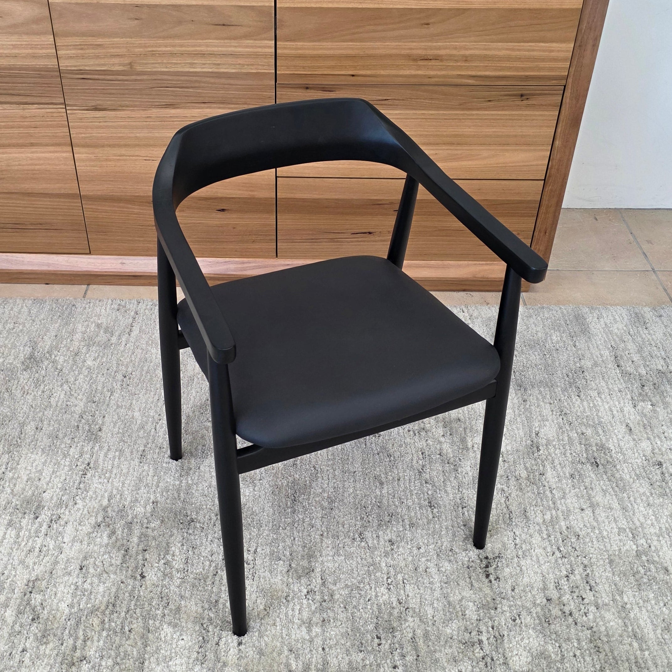 Kayden Dining Chair With Black Frame & Upholstery