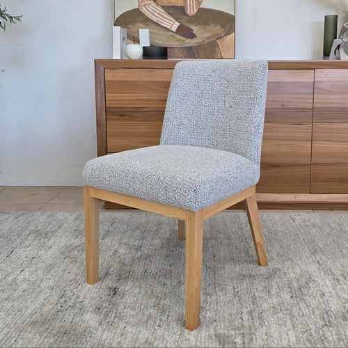 Ginko Dining Chair With Natural Leg In Salt & Petter