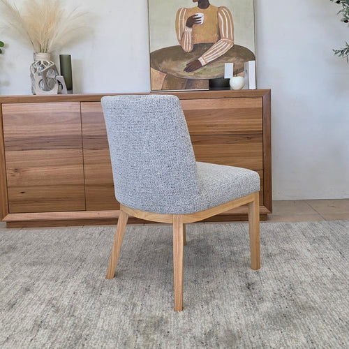 Ginko Dining Chair With Natural Leg In Salt & Petter