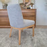 Ginko Dining Chair With Natural Leg In Salt & Petter