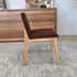 Alexa Dining Chair In Natural Timber & Rust Upholstery
