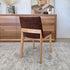 Alexa Dining Chair In Natural Timber & Rust Upholstery