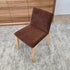 Alexa Dining Chair In Natural Timber & Rust Upholstery