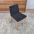 Alexa Dining Chair In Natural Timber & Charcoal Upholstery