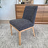Ginko Dining Chair With Natural Leg In Milan Charcoal
