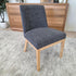 Ginko Dining Chair With Natural Leg In Milan Charcoal