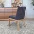 Ginko Dining Chair With Natural Leg In Milan Charcoal