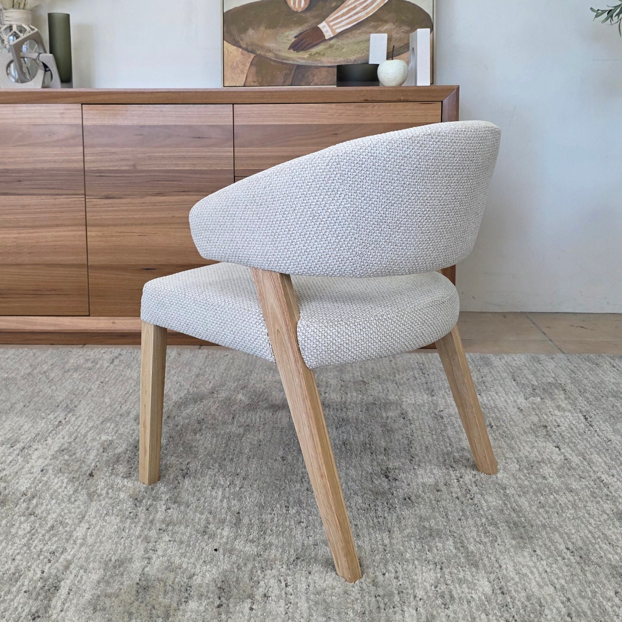Layton Dining Chair With Natural Leg & Upholstery