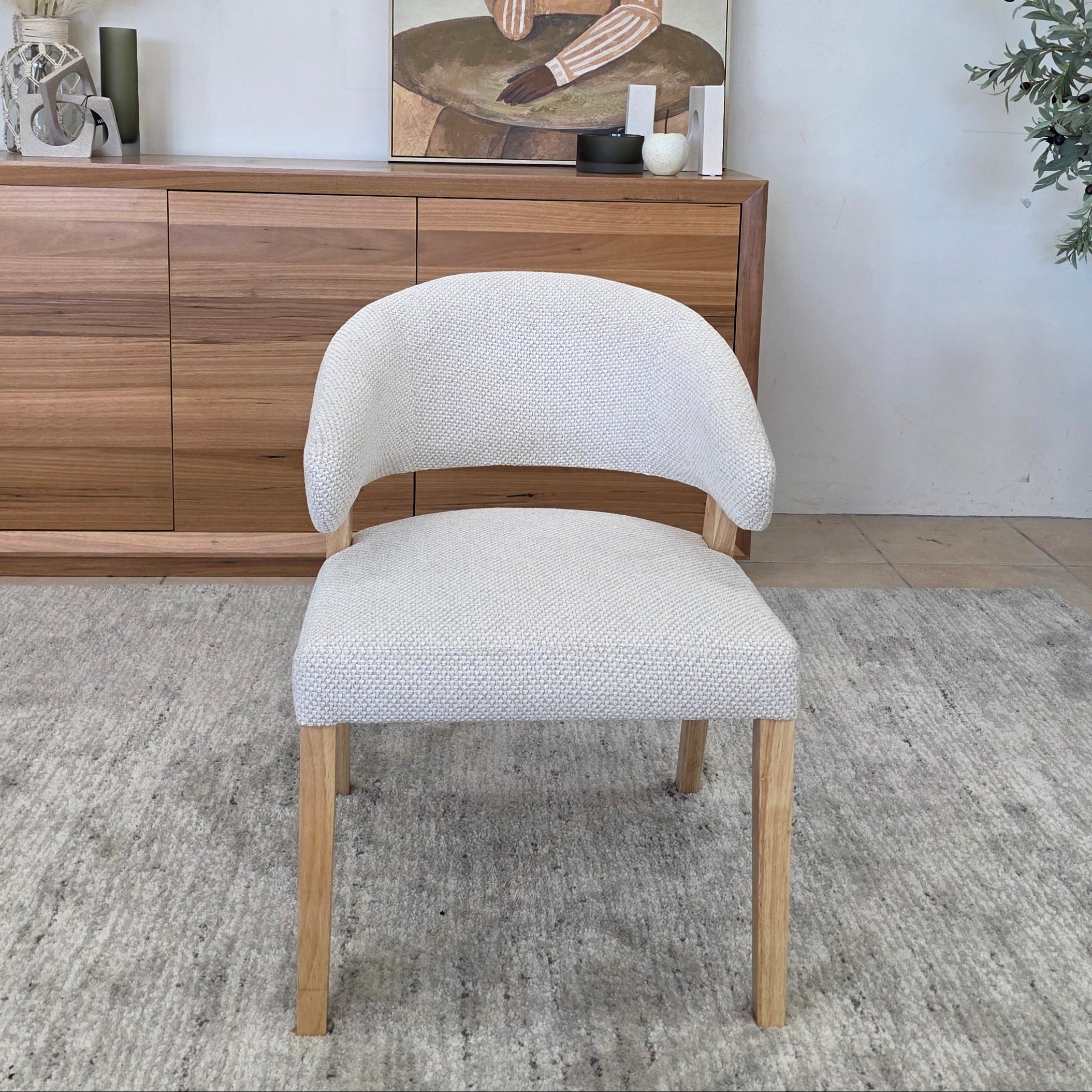 Layton Dining Chair With Natural Leg & Upholstery