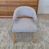 Layton Dining Chair With Natural Leg & Grey Upholstery