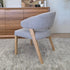 Layton Dining Chair With Natural Leg & Grey Upholstery