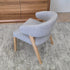 Layton Dining Chair With Natural Leg & Grey Upholstery