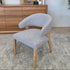 Layton Dining Chair With Natural Leg & Grey Upholstery